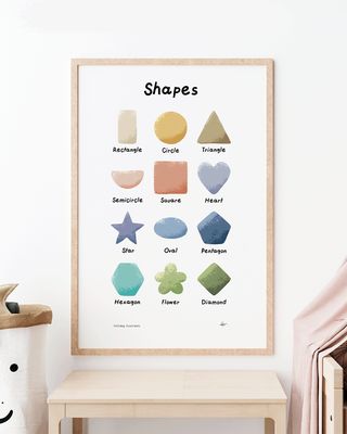 Holliday Illustrates Shapes Poster A3 Engels 