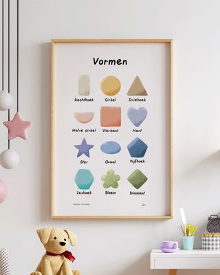 Holliday Illustrates Vormen Poster A3 