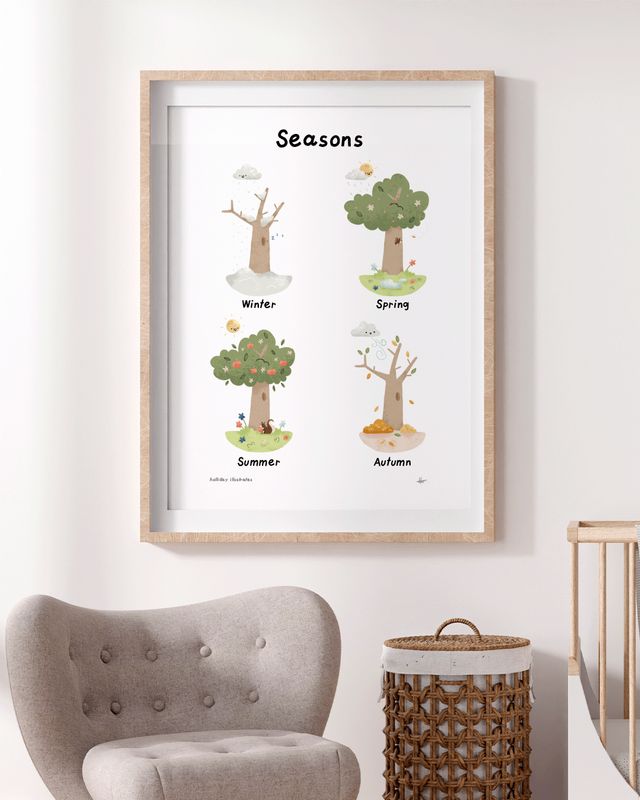 Holliday Illustrates four seasons poster A3 (Engels)