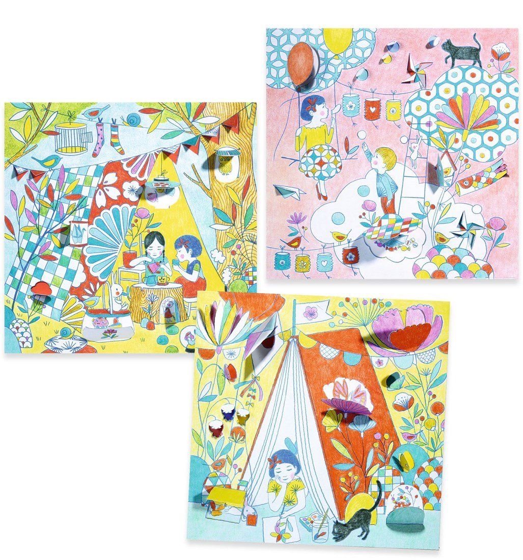 Djeco kleurplezier Les cabanes de Nina FSC MIX