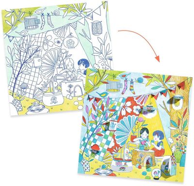 Djeco kleurplezier Les cabanes de Nina FSC MIX