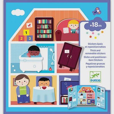Djeco herbruikbare stickers huis
