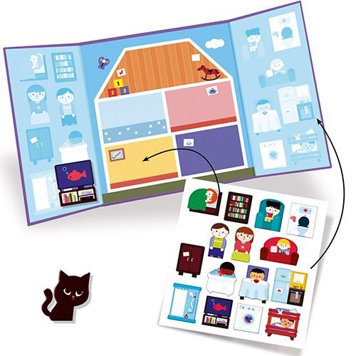 Djeco herbruikbare stickers huis