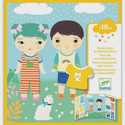 Djeco herbruikbare stickers aankleden
