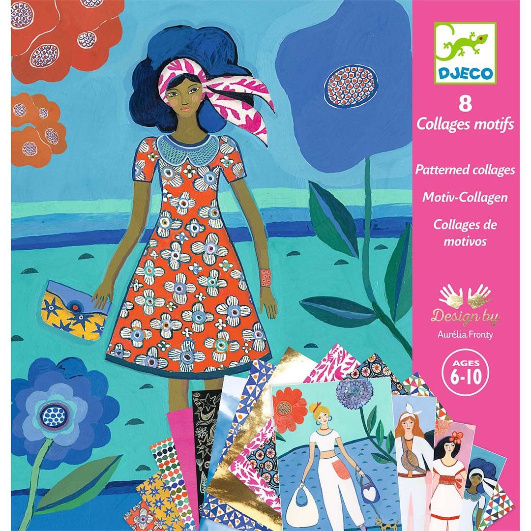 Djeco knutselset Wrijfplaatjes Wax Trend – Mode creaties