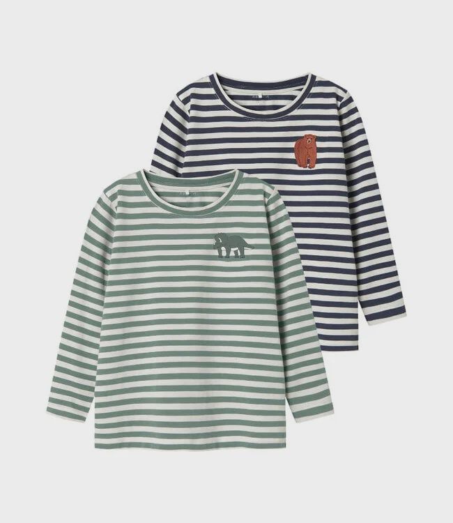 Name it mini - longsleeve 2- pack Mood Indigo W. GREEN BAY