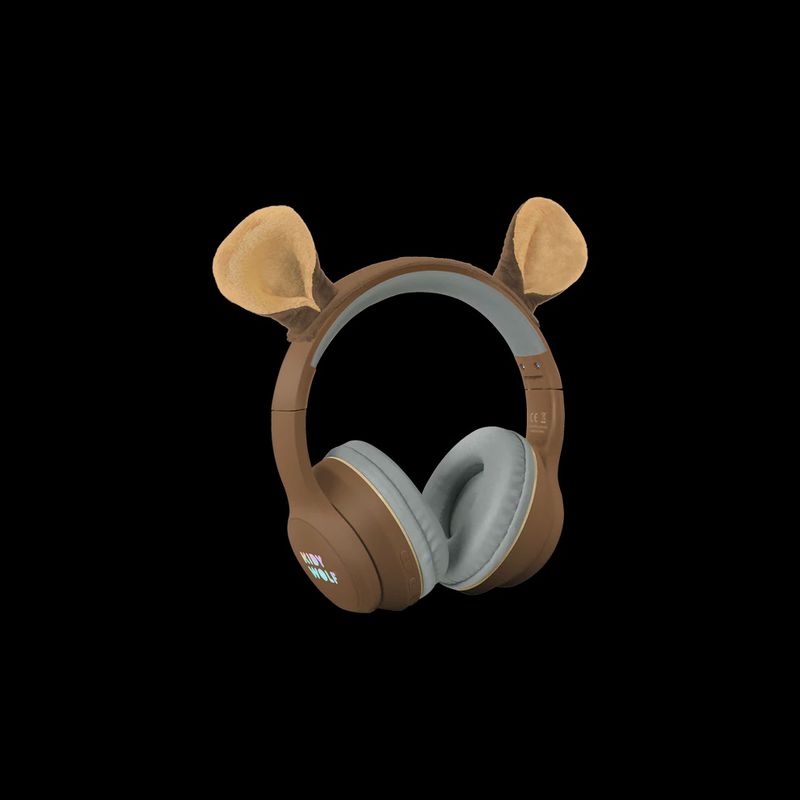 kinder koptelefoon kleur bruin met oortjes bovenop de koptelefoon zodat het op een beer lijkt