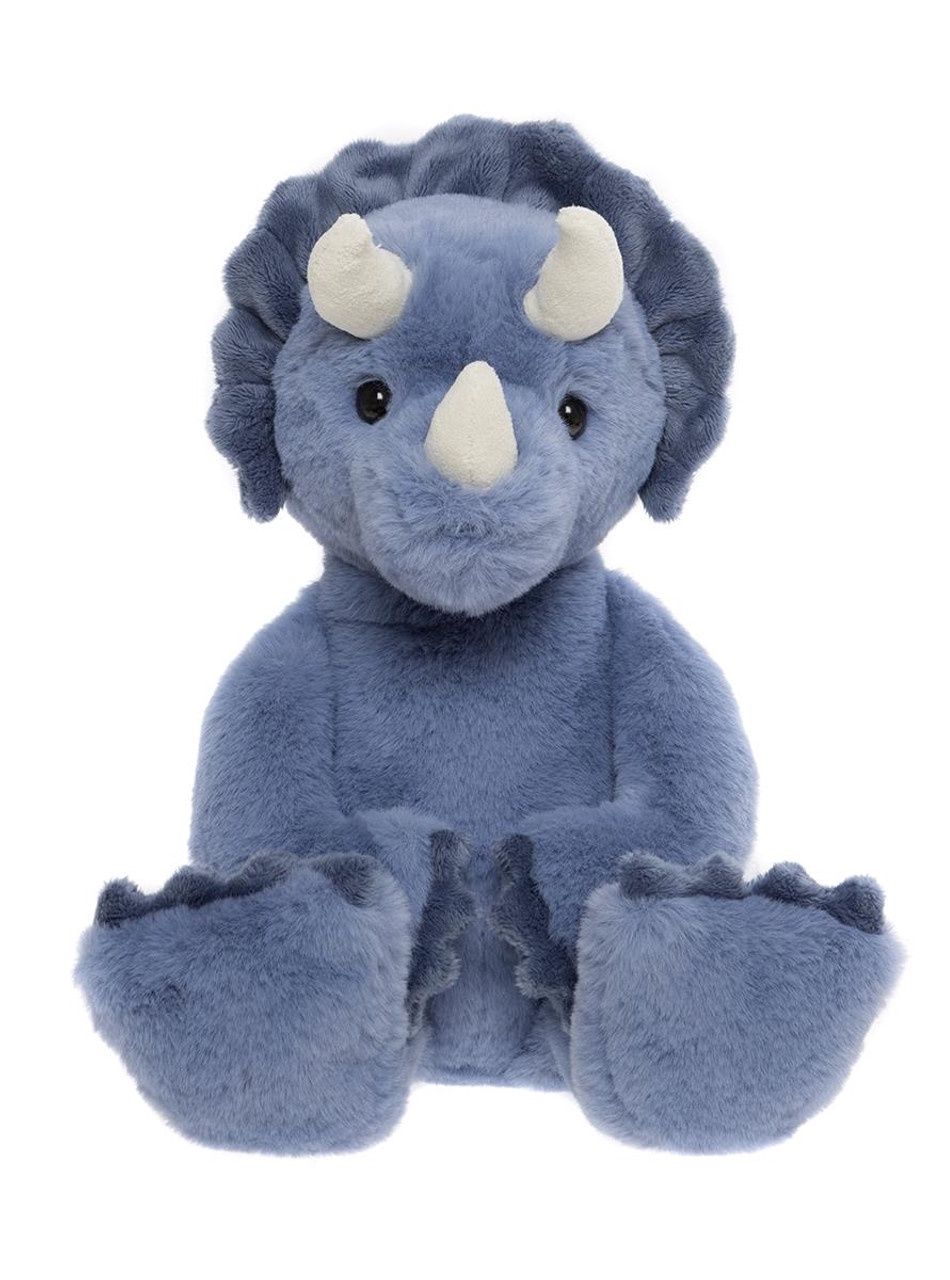 Charlie Bears Troy the Triceratops knuffel in lieve blauwe kleur