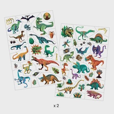2 tattoo vellen met diverse dinos