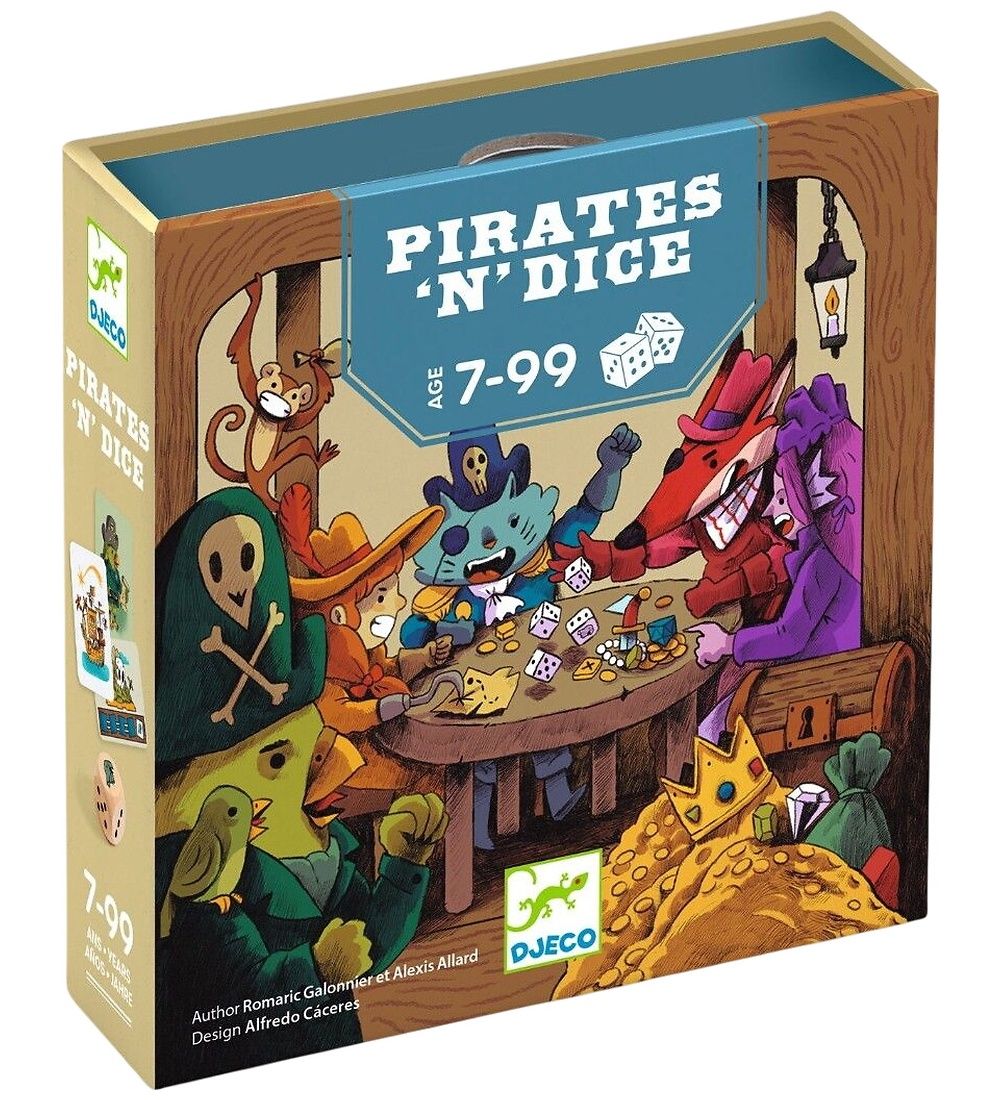Djeco Dobbelspel Pirates ’n’ Dice bordspel doosje