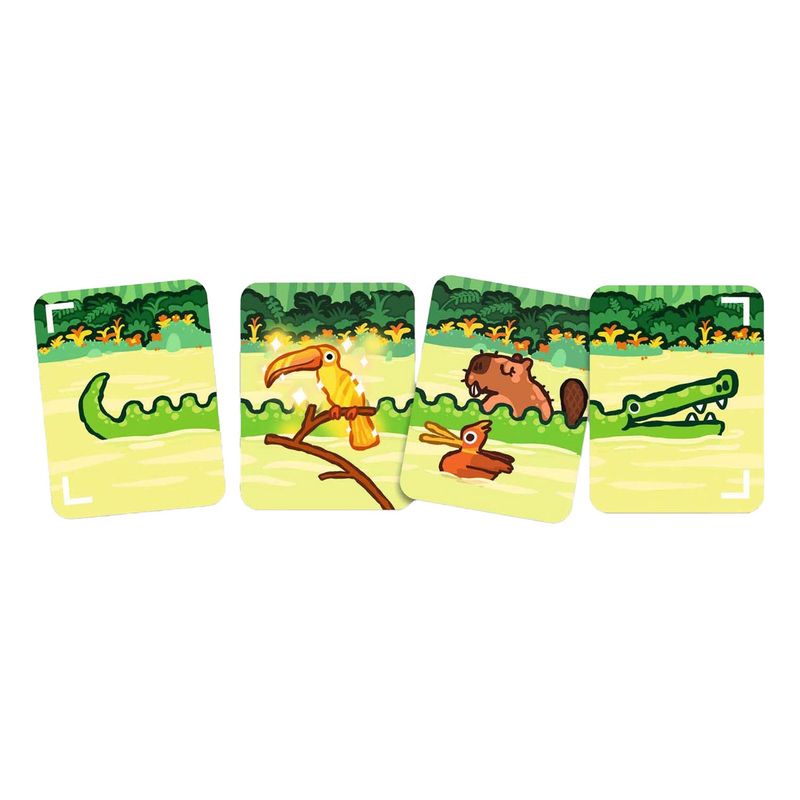 Djeco Safari Croco kaartspel bordspel afbeelding van een set "fotos" / kaarten met een krokodil en wat andere dieren