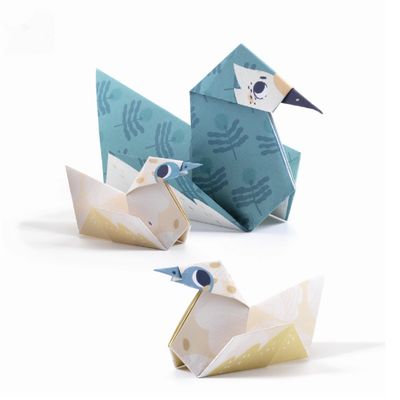 Djeco Origami Dierenfamilies knutselen familie eend