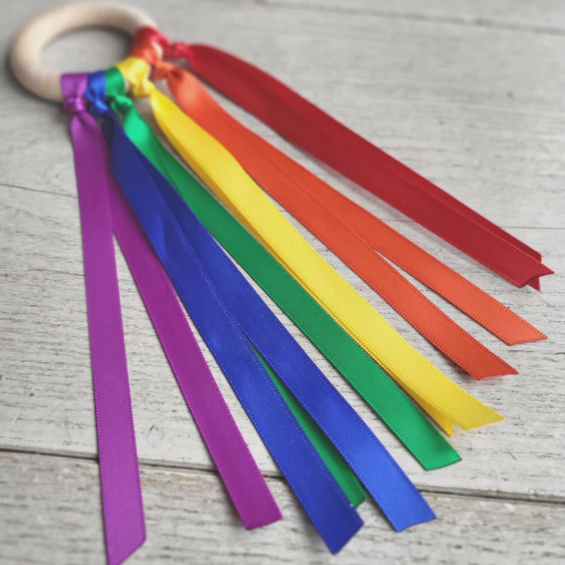 Little Botanic Label Baby handvlieger regenboog - babyspeelgoed