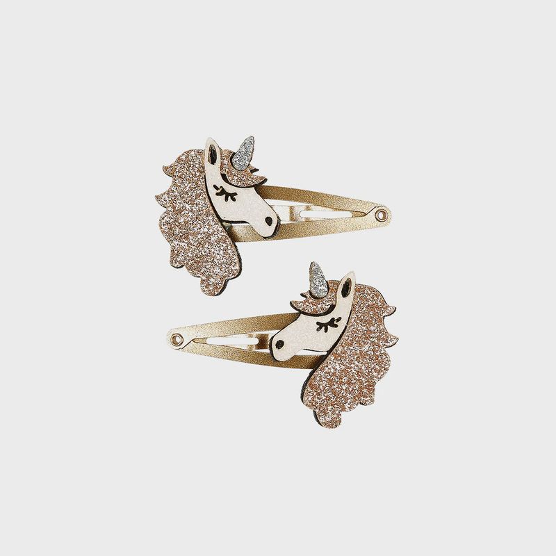 Souza Haarspeldje Willow eenhoorn goud (2 stuks) – verkleden

