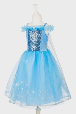 Souza Ice Queen Jurk 3–4 jaar 98–104 cm – verkleden in prachtig blauwe kleur voorkant