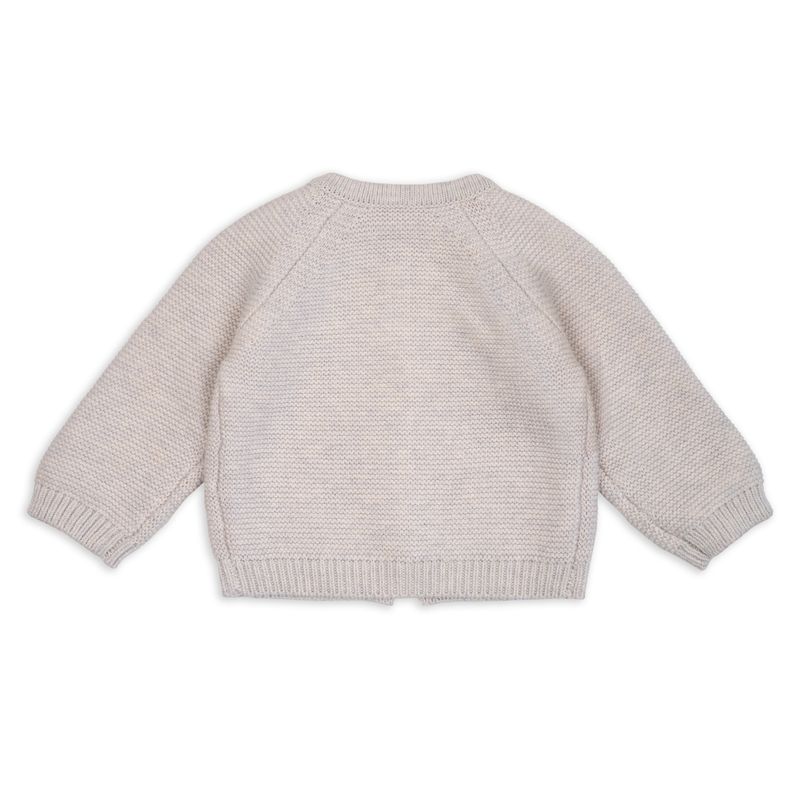 Lodger Babyvestje Merino Wol Birch newborn achterkant.