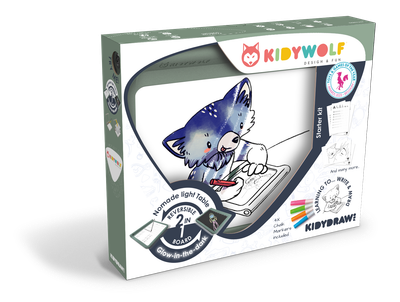 Kidywolf tekenbord Kidydraw Pro – lichttablet creatief speelgoed

