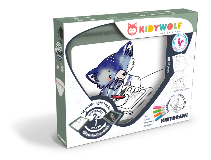 Kidywolf tekenbord Kidydraw Pro – lichttablet creatief speelgoed
