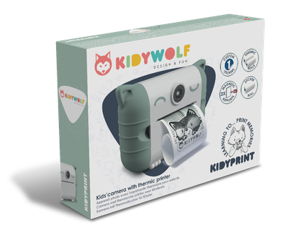 Kidywolf kindercamera Kidyprint – thermische printer mint

