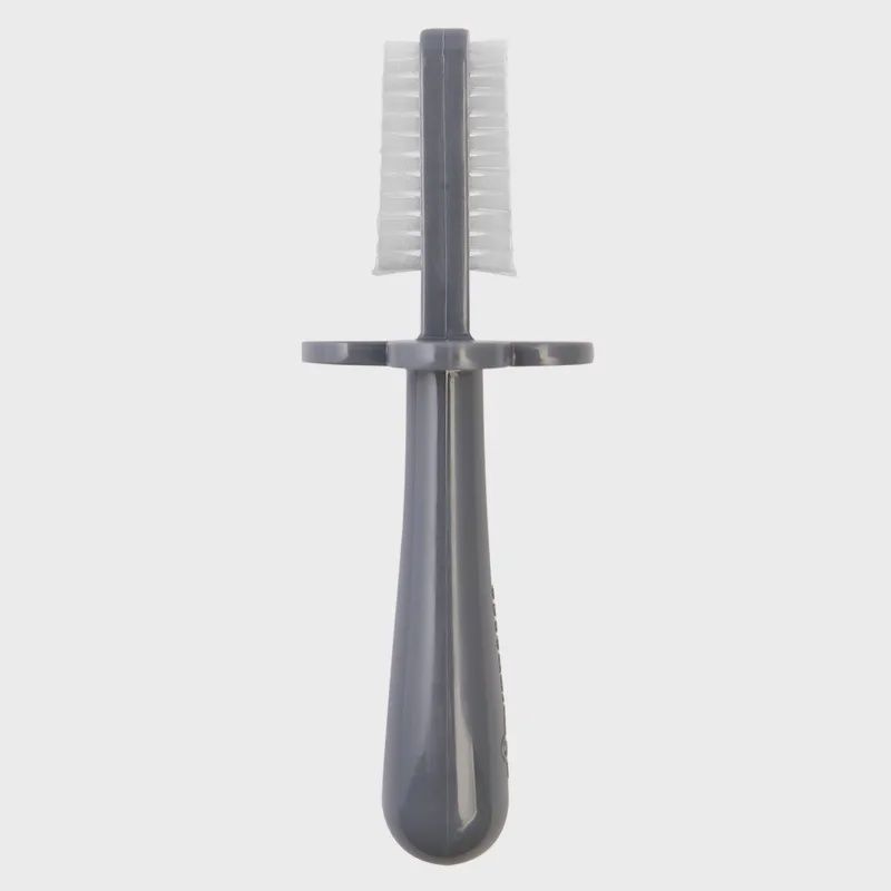 Grabease baby tandenborstel – eerste tandenborstel met veiligheidsring, Kleur: Grey