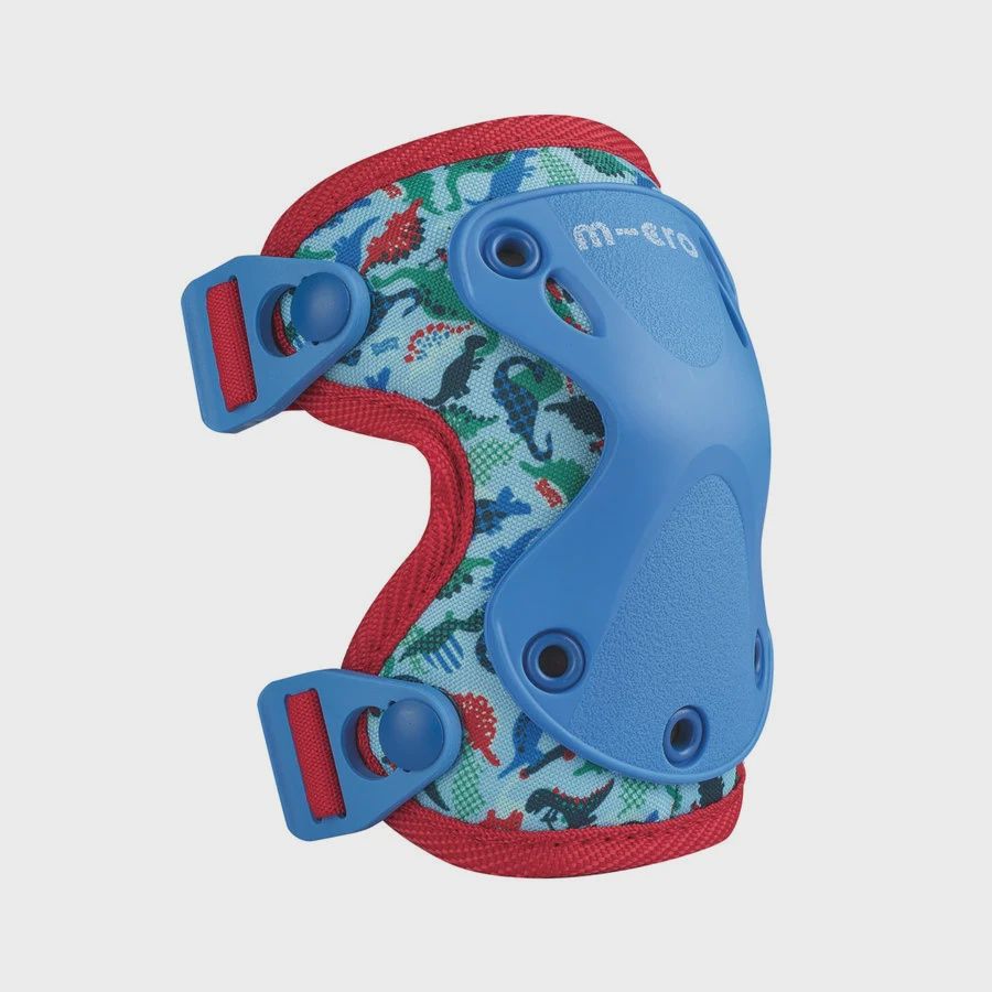 Micro Step knie- en elleboogbeschermers dino – maat S 3-7 jaar, Maat: Small (48-53 cm)
