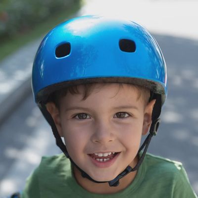 Micro kinderhelm Deluxe blauw metallic 3+