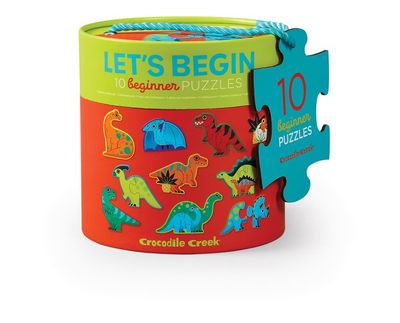 Crocodile Creek puzzel Dino’s Let's Begin – 10 x 2 stukjes

