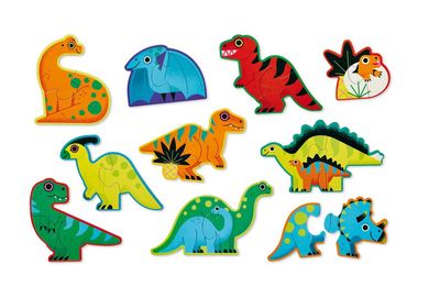 Crocodile Creek kinder puzzel Dinosaur 10x2 stukjes 2+
