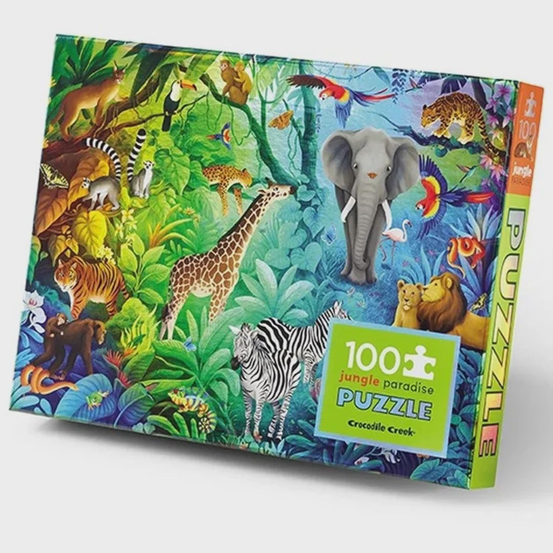 Crocodile Creek puzzel Holografisch Jungle – 100 stukjes