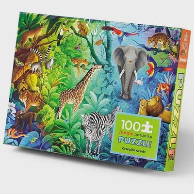 Crocodile Creek puzzel Holografisch Jungle – 100 stukjes