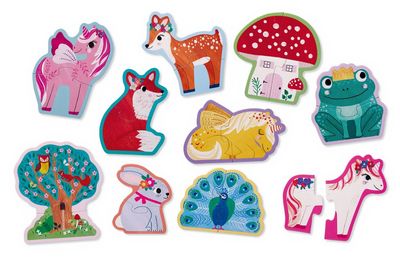 Crocodile Creek kinder puzzel Schattige Dieren 10x2 stukjes 2+