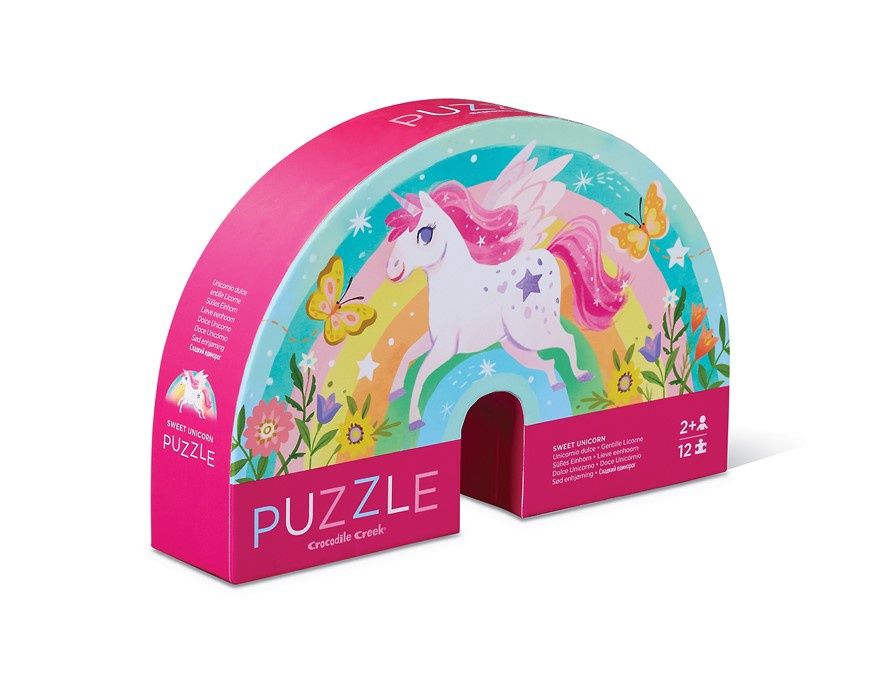 Crocodile Creek puzzel Sweet Unicorn mini – 12 stukjes

