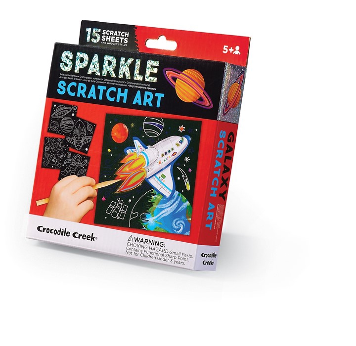 Crocodile Creek Sparkle Scratch Art Space Explorer knutselset