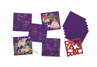 Crocodile Creek Sparkle Scratch Art Magische Vriendjes knutselset