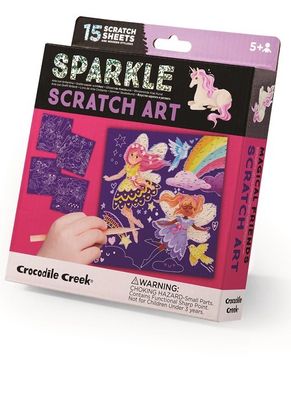 Crocodile Creek Sparkle Scratch Art Magische Vriendjes knutselset