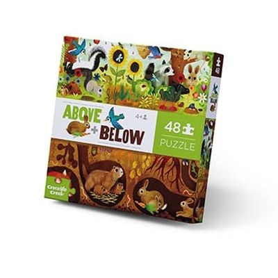 Crocodile Creek vloerpuzzel Above + Below Backyard – 48 stukjes