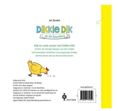 Dikkie Dik op de boerderij flapjesboek – Jet Boeke