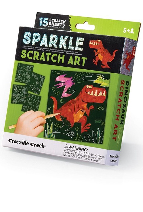 Crocodile Creek Sparkle Scratch Art Dino knutselset