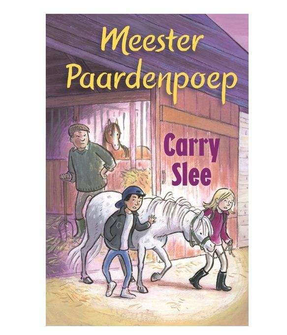 Meester Paardenpoep - kinderen lopen met een pony in de paardenstal