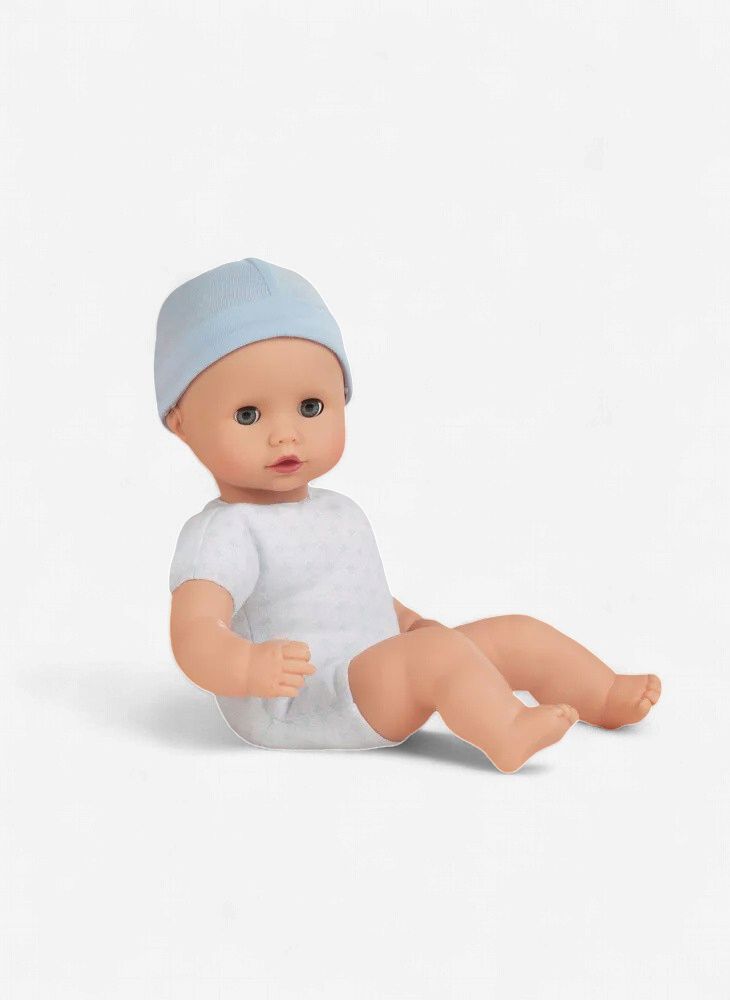 Götz babypop Muffin om aan te kleden blauw 33 cm met slaapogen 18 maanden+