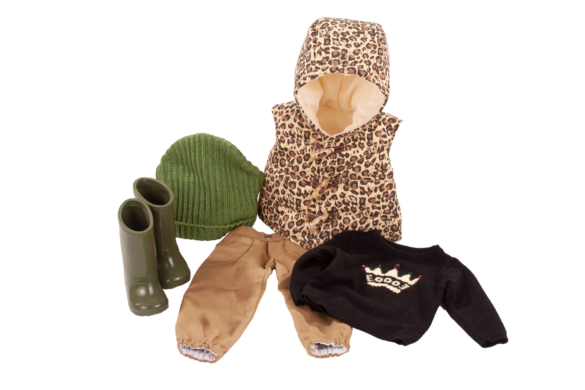 Götz babypop kleding set Tiger Mood 5-delig met jas en laarzen 3+