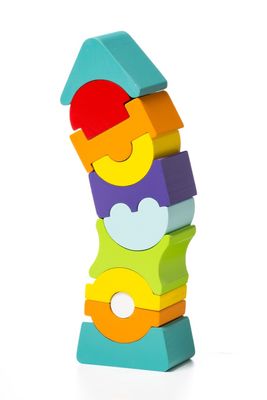 Cubika houten stapeltoren flexibel 11 blokken 1+