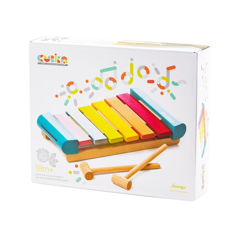 Cubika houten xylofoon houten speelgoed
