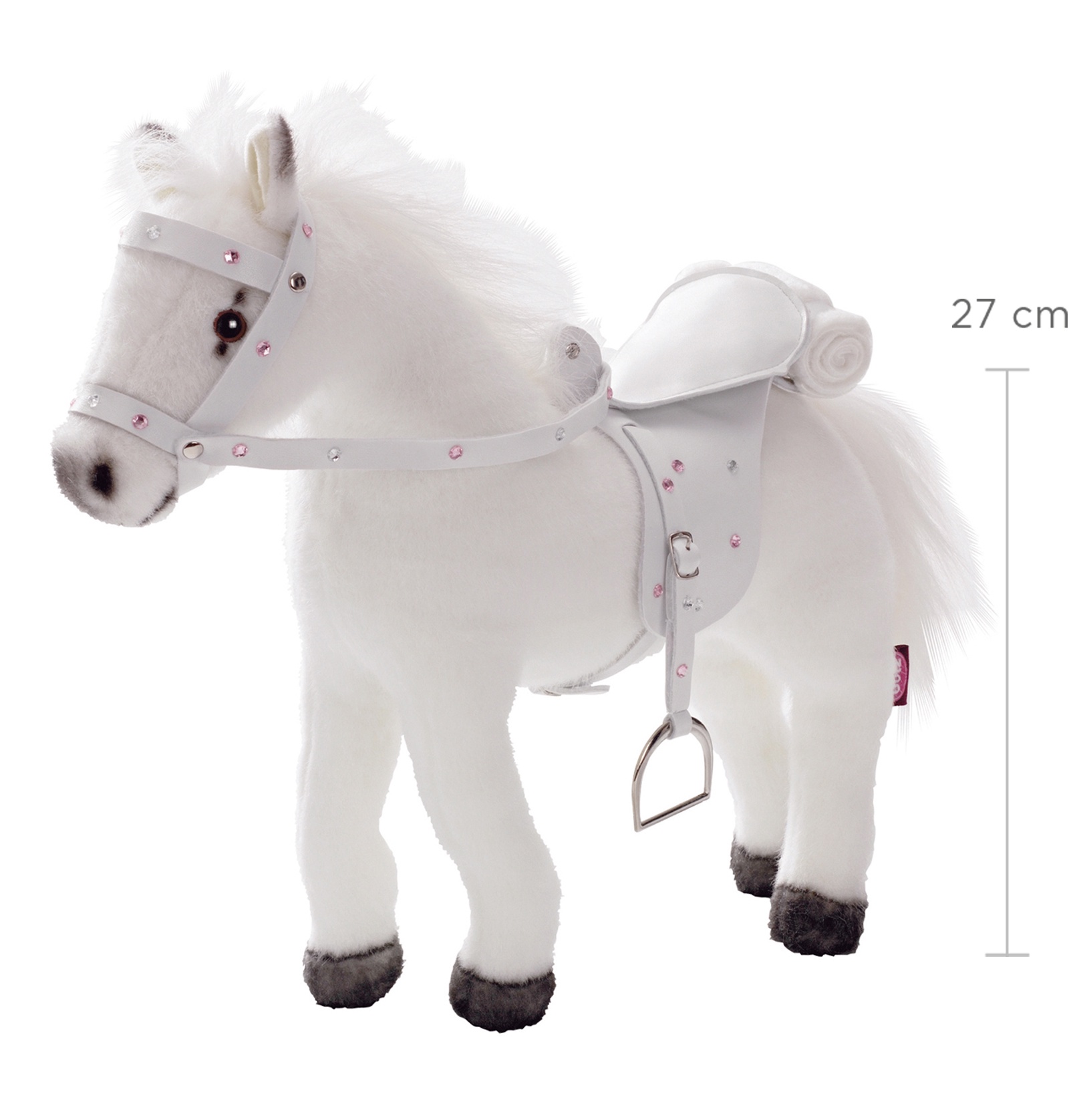 Götz babypop paard Weisser Blitz met zadel 50 cm 3+