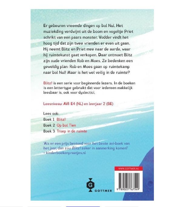 Blitz! 4 - De jacht op het monster-  Rian Visser- Leesboek AVI E4