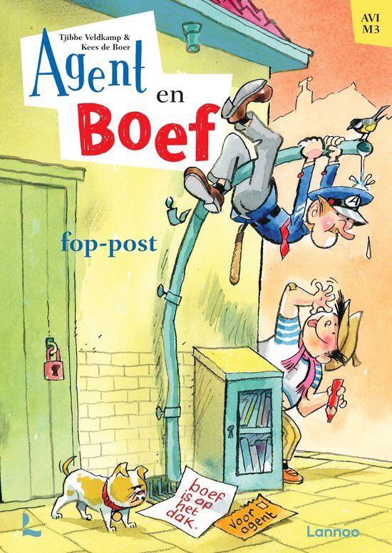 Agent en Boef - fop-post agent hangt aan paal 