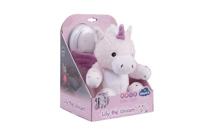 Cloud-B Knuffeleenhoorn met Nachtlampje en Geluid 
