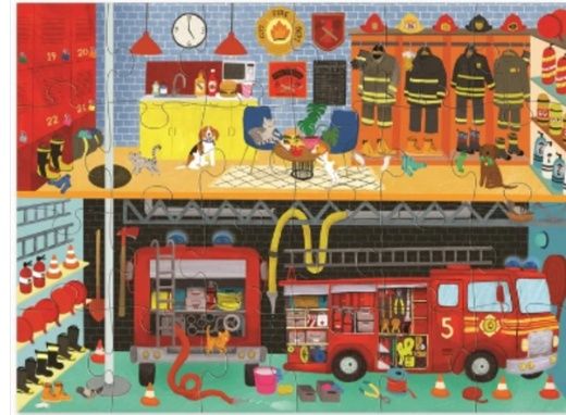 Crocodile Creek kinder puzzel brandweer 24 stukjes 3+