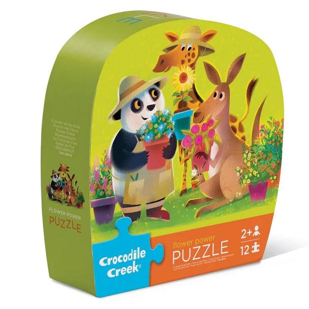 Crocodile Creek puzzel Flower Power mini – 12 stukjes

