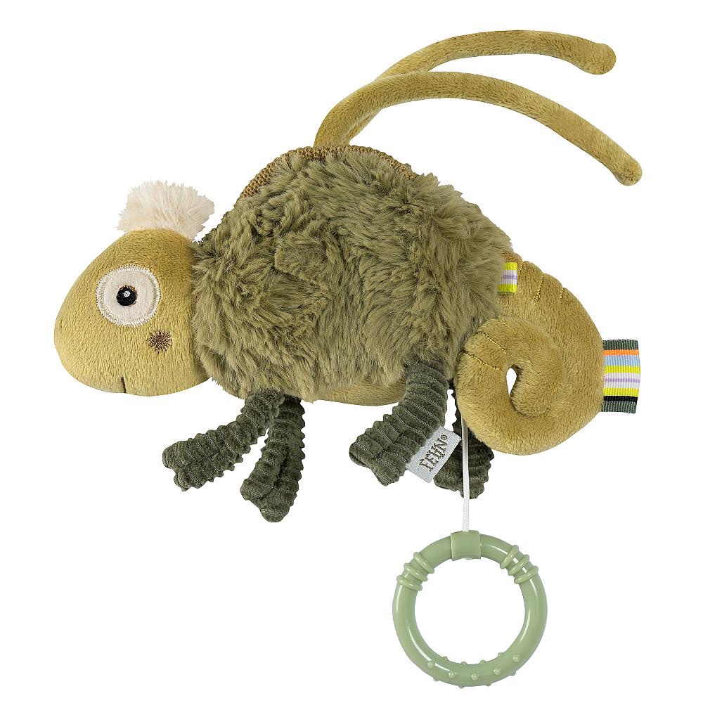 Fehn Muziekknuffel Kameleon Mini Lazy Crazy Pink 0+ 22 cm